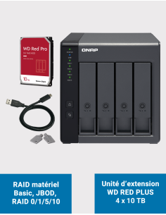Qnap TR-004 4 Bay Expansion Unit WD RED PRO 40TB (4x10TB)