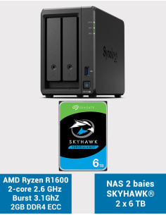 Synology DS723+ NAS Server SKYHAWK 12TB (2x6TB)