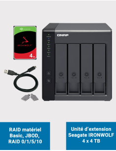 Qnap TR-004 4 Bay Expansion Unit Seagate Ironwolf 16TB (4x4TB)