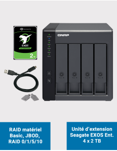 Qnap TR-004 4 Bay Expansion Unit Seagate EXOS Enterprise 8TB (4x2TB)