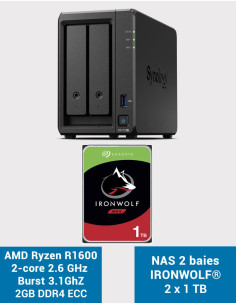 Synology DS723+ NAS Server IRONWOLF 2TB (2x1TB)