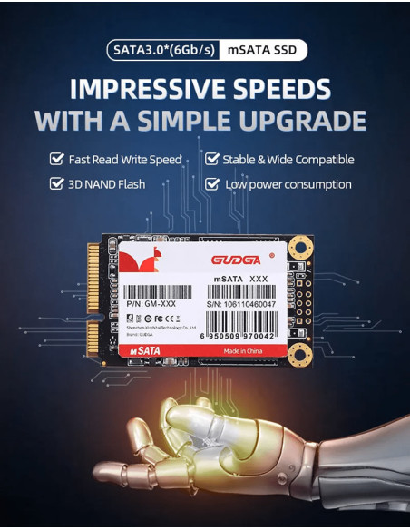 GUDGA Internal Solid State Drive MSATA 32GB