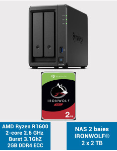 Synology DS723+ NAS Server IRONWOLF 4TB (2x2TB)
