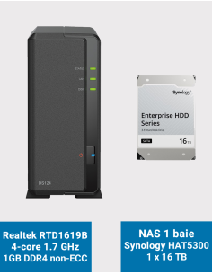 Synology DiskStation DS124 NAS Server HAT5300 16TB (1x16TB)