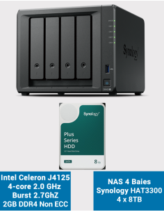 Synology DS423+ 2GB NAS Server HAT3300 32TB (4x8TB)