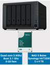 Synology DiskStation DS1522+ Serveur NAS HAT3300 20To (5x4To)