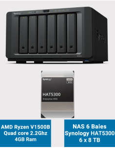 Synology DS1621+ Serveur NAS HAT5300 48To (6x8To)