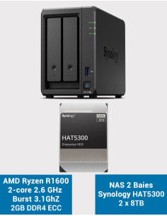 Synology DS723+ NAS Server HAT5300 16TB (2x8TB)