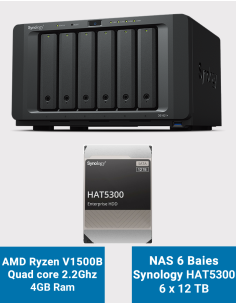 Synology DS1621+ NAS Server HAT5300 72TB (6x12TB)