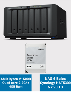 Synology DS1621+ NAS Server HAT5300 120TB (6x20TB)