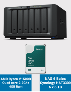 Synology DS1621+ NAS Server HAT3300 36TB (6x6TB)