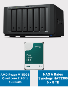 Synology DS1621+ NAS Server HAT3300 48TB (6x8TB)