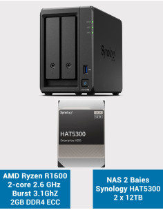Synology DS723+ NAS Server HAT5300 24TB (2x12TB)