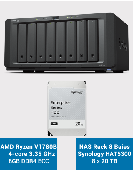 Synology DS1823xs+ NAS Server HAT5300 160TB (8x20TB)