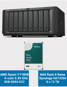 Synology DS1823xs+ NAS Server HAT3300 96TB (8x12TB)