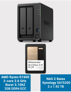 Synology DS723+ NAS Server SSD SAT5200 3840GB (2x1920GB)