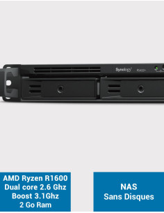 Synology RackStation RS422+ 1U Servidor NAS de 4 bahías (sin disco)