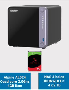 Qnap TS-432X NAS Server Seagate IronWolf 8TB (4x2TB)