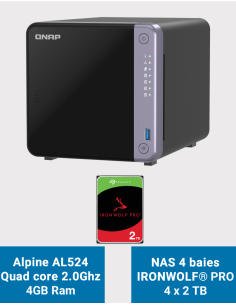 Qnap TS-432X NAS Server Seagate IronWolf PRO 8TB (4x2TB)