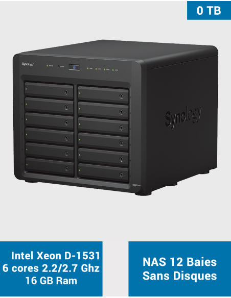 Synology DS3622xs+ Serveur NAS 12 baies (Sans disques)