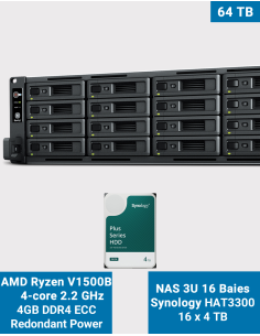 Synology RS2821RP+ NAS Server Rack 3U 16-Bay HAT3300 64To (16x4To)