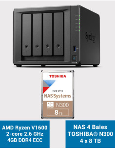 Synology DS923+ 4GB NAS Server Toshiba N300 32TB (4x8TB)