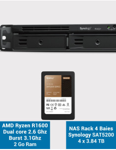 Synology RS422+ NAS Server Rack 1U 4-Bay HAT5300 15360GB (4x3840GB)