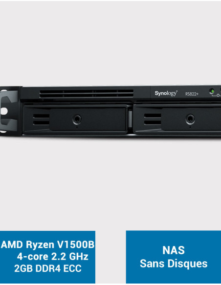 Synology RackStation RS822+ 1U 4-Bay NAS Server(Diskless)