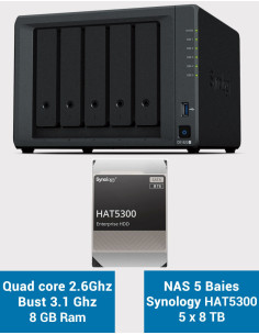Synology DiskStation® DS1522+ Servidor NAS HAT5300 40TB (5x8TB)