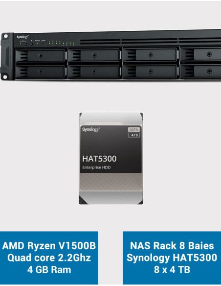 Synology RS1221+ NAS Rack Server HAT5300 32TB (8x4TB)