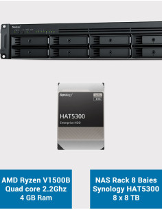 Synology RS1221+ NAS Rack Server HAT5300 64TB (8x8TB)