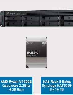 Synology RS1221+ Serveur NAS Rack HAT5300 128To (8x16To)