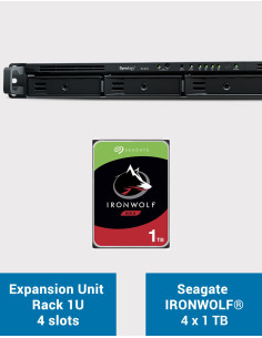 Synology RX418 4-bay expansion unit 1U Rack IRONWOLF 4TB (4x1TB)