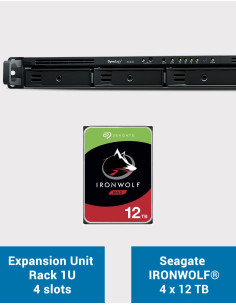 Synology RX418 4-bay expansion unit 1U Rack IRONWOLF 48TB (4x12TB)