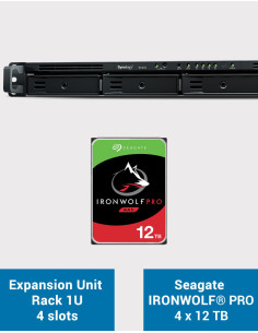 Synology RX418 4-bay expansion unit 1U Rack IRONWOLF PRO 48TB (4x12TB)