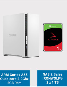QNAP TS-233 Serveur NAS Seagate IronWolf 2To (2x1To)