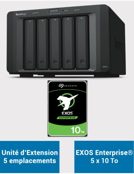 Synology DX517 Expansion Unit EXOS Enterprise 50TB (5x10TB)