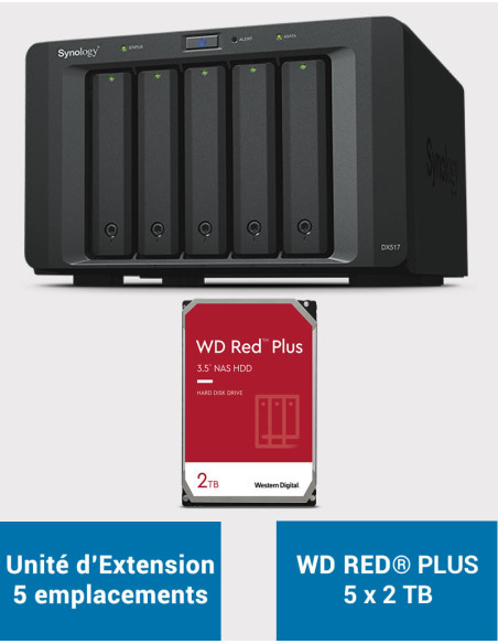 Synology DX517 Expansion Unit WD RED PLUS 10TB (5x2TB)