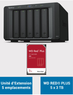 Synology DX517 Expansion Unit WD RED PLUS 15TB (5x3TB)
