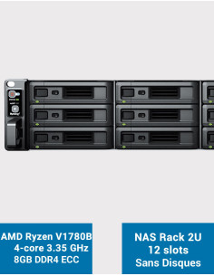 Synology RS2423+ Serveur NAS Rack 12 baies (Sans disques)