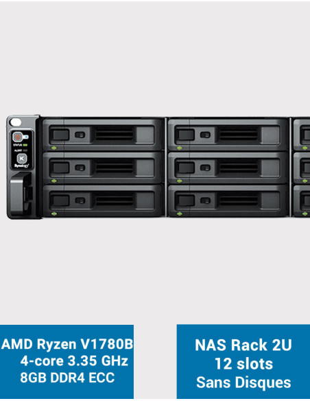 Synology RS2423+ Servidor NAS Rack 12 bahías (Sin discos)