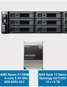Synology RS2423+ NAS Server Rack 2U 12-Bay HAT5300 192TB (12x16TB)