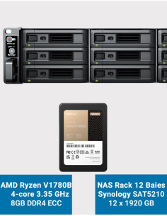 Synology RS2423+ NAS Server Rack 2U SAT5210 23.04TB (12x1920GB)