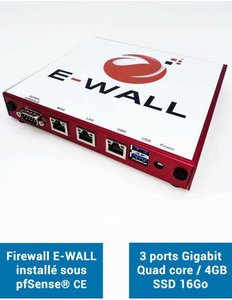Firewall Appliance AP234 under pfSense CE 3 ports 4GB SSD 16GB