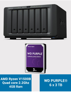 Synology DS1621+ NAS Server WD PURPLE 18TB (6x3TB)