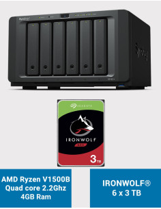 Synology DS1621+ Servidor NAS IronWolf 18TB (6x3TB)