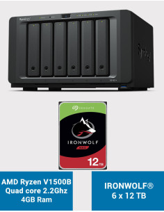 Synology DS1621+ NAS Server IronWolf 72TB (6x12TB)