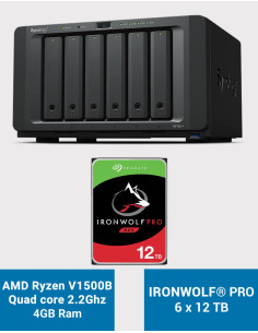 Synology DS1621+ NAS Server IronWolf PRO 72TB (6x12TB)