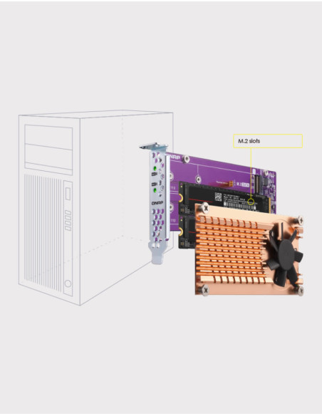 QNAP QM2-2S-220A dual M.2 SSD Expansion Card