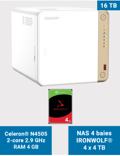QNAP TS-462 4GB NAS Server IRONWOLF 16TB (4x4TB)